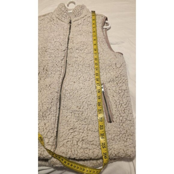 Thread Supply Sherpa Vest Full Zip Size Large Zip Pockets Fall Warm Cozy Preppy - Picture 5 of 9